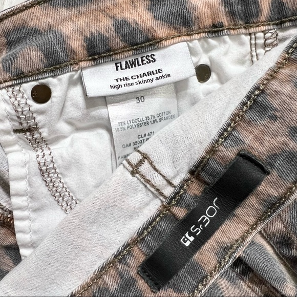 SOLD-Joe’s Raw Hem Leopard Print Skinny Ankle Jeans - Picture 9 of 11